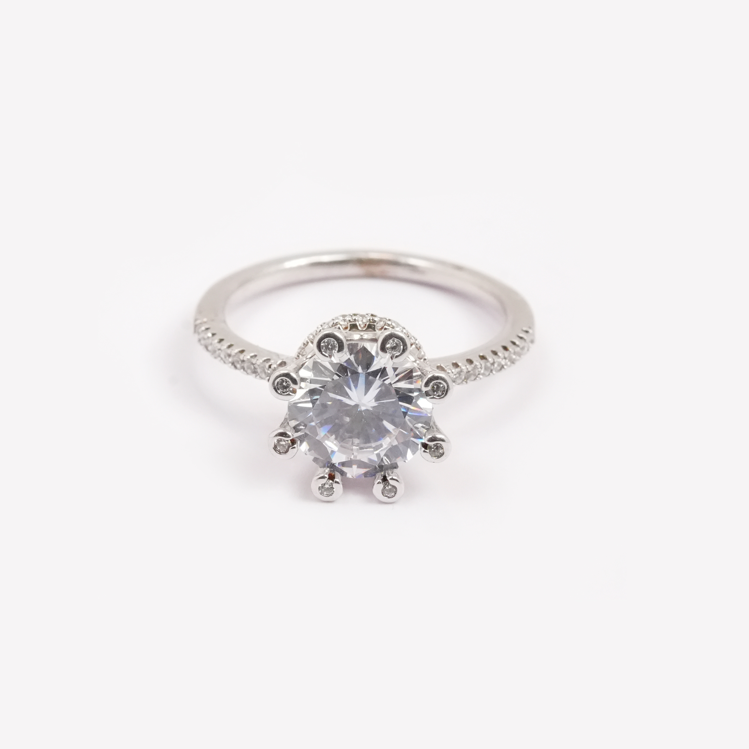 Celeste Halo Silver Ring