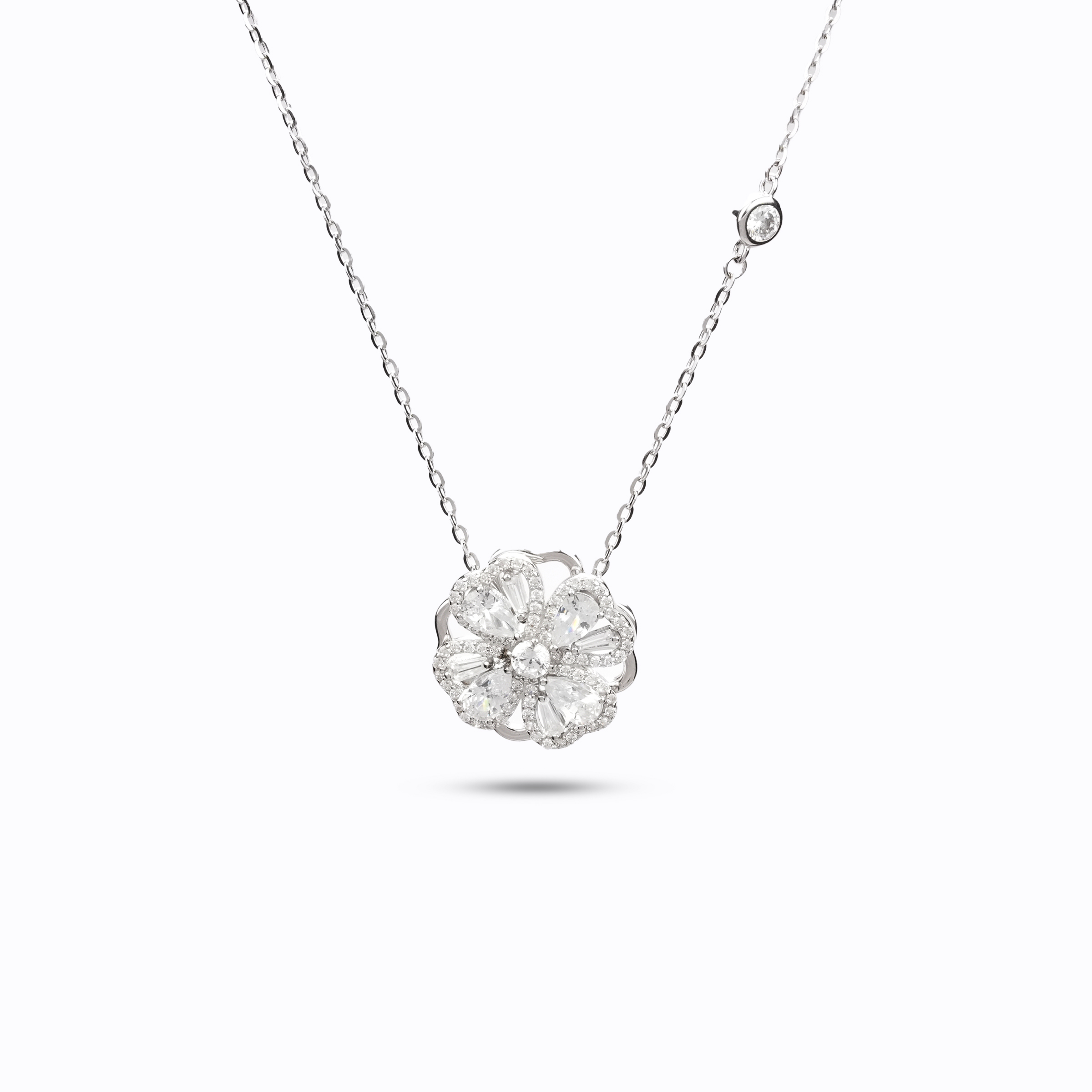 Infinite Bloom Silver Necklace