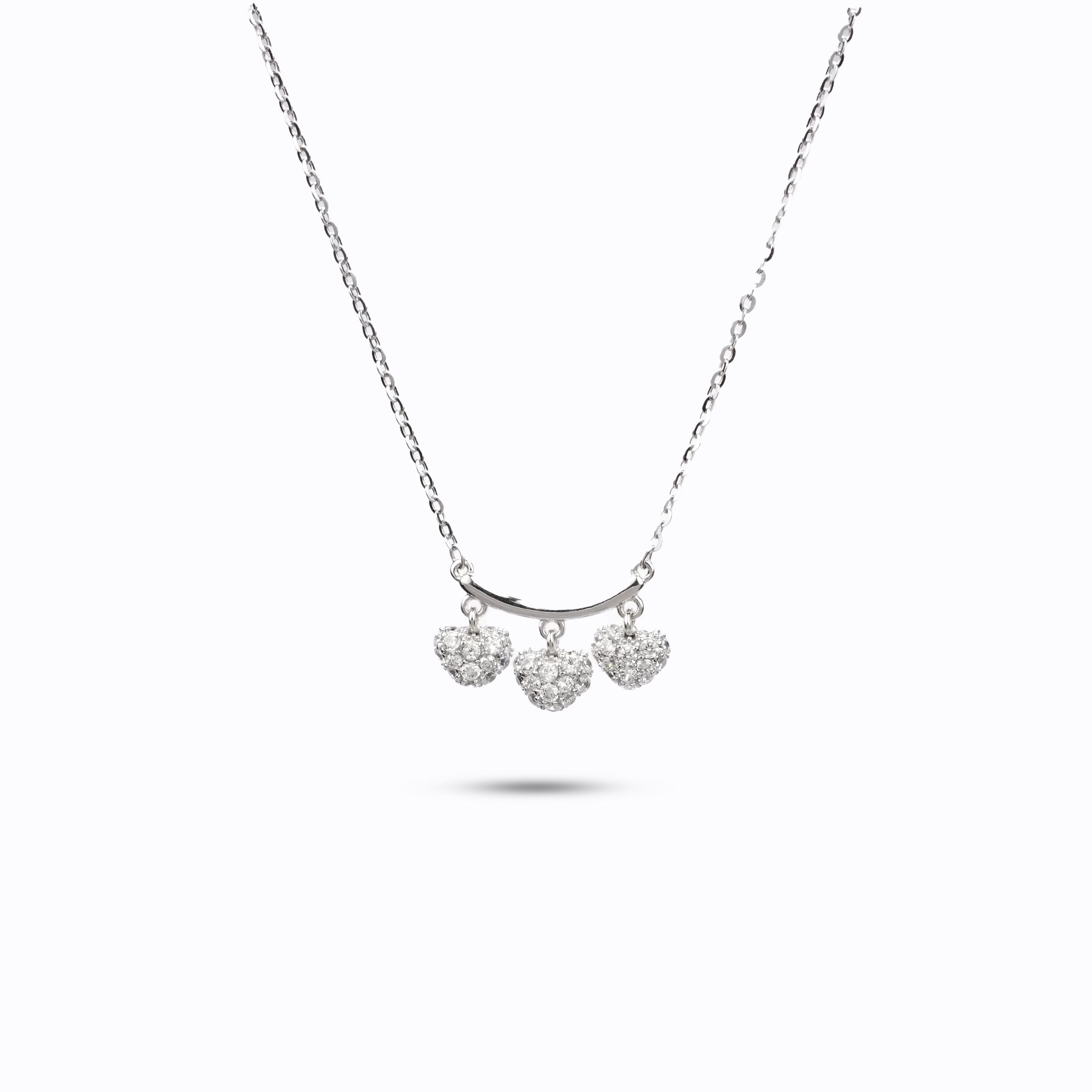 Trio Spark Silver Necklace