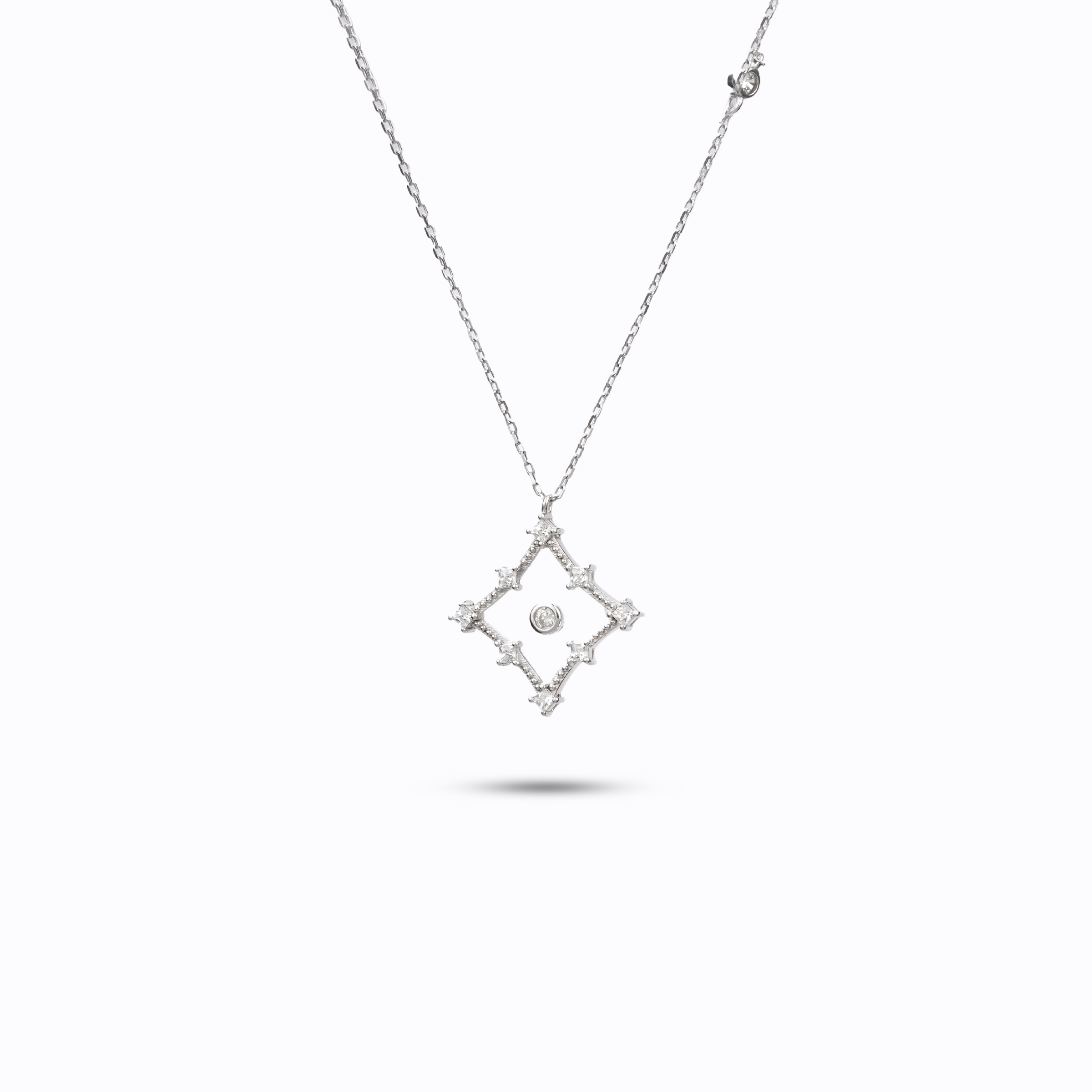 Star Glow Silver Necklace