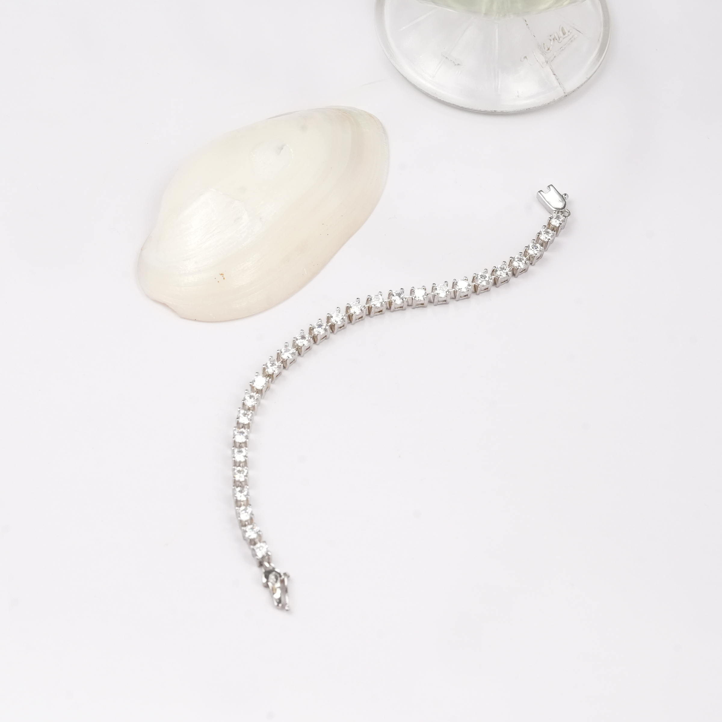 Classic Crystal Silver Tennis Bracelet