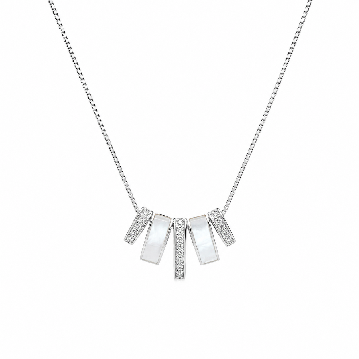 Radiant Bar Silver Necklace
