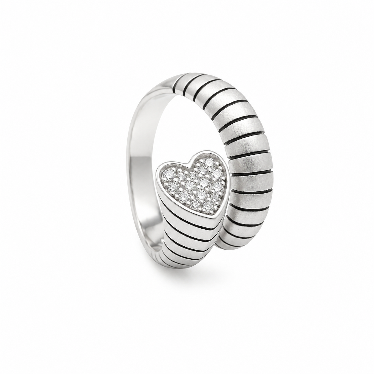 Heartline Silver Ring