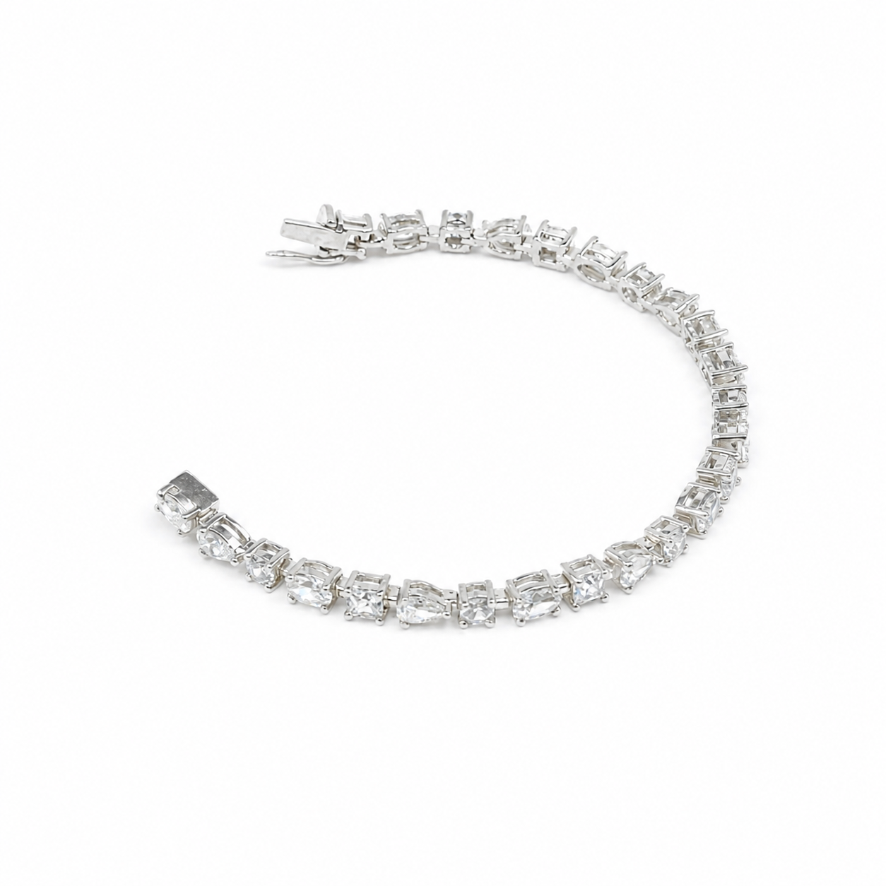Royal Spark Silver Tennis Bracelet