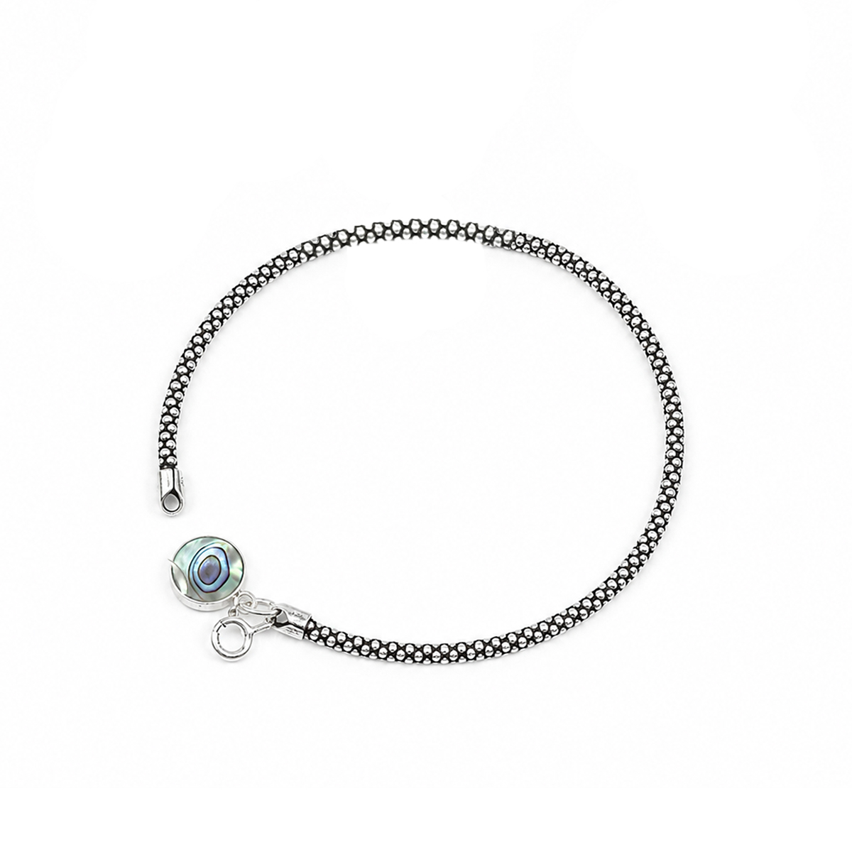 Midnight Mesh Silver Bracelet