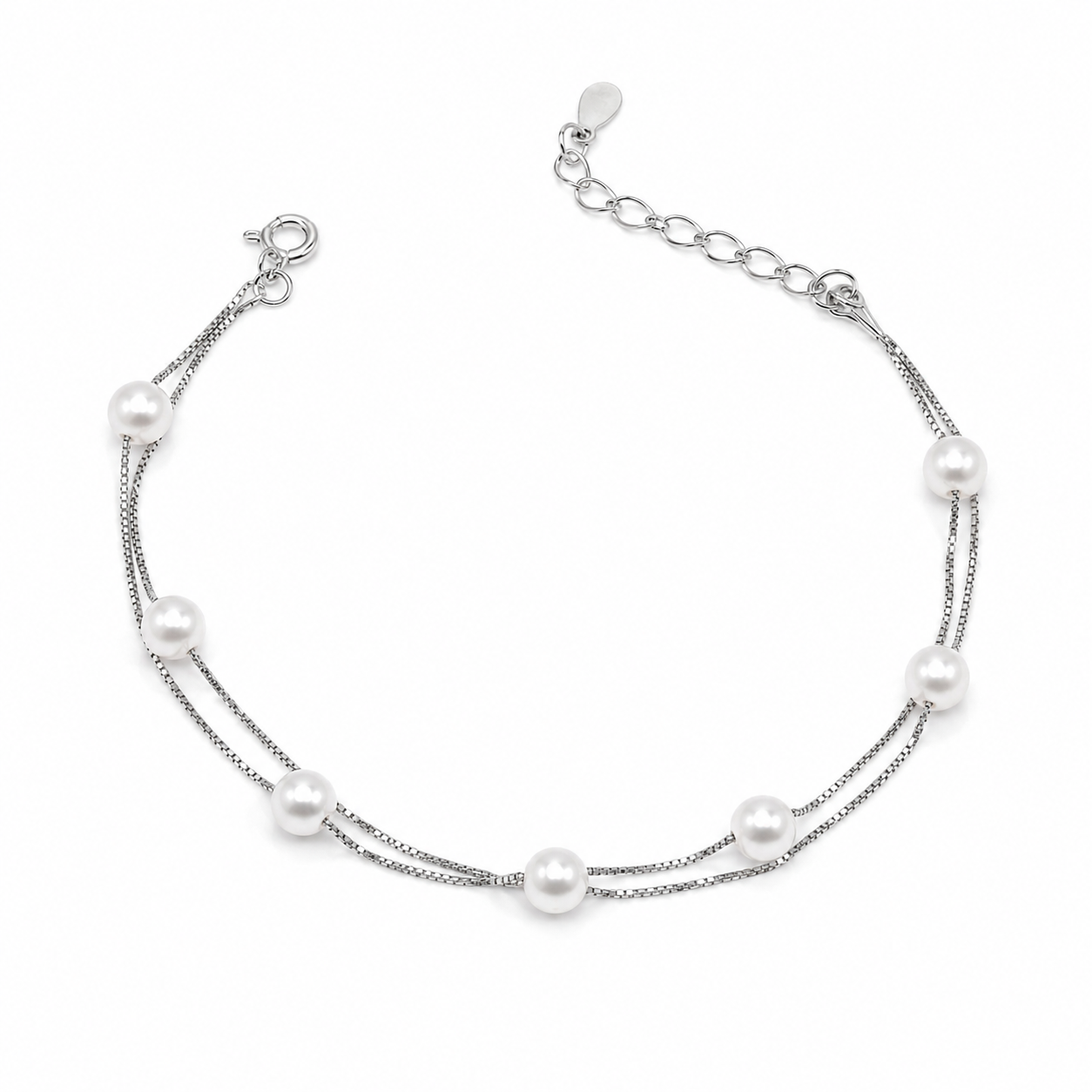 Pearl Whisper Silver Bracelet