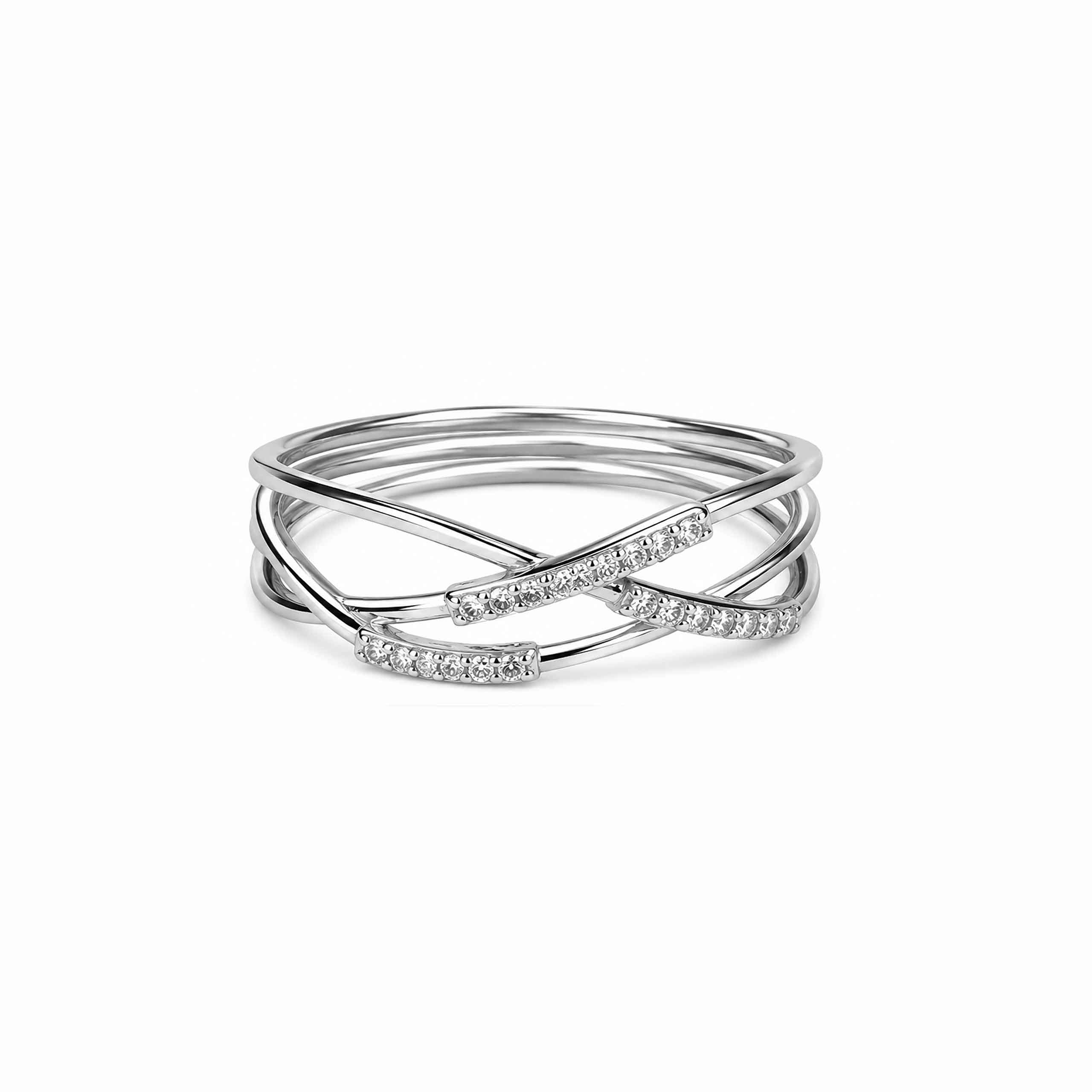 Orbit Spark Silver Ring