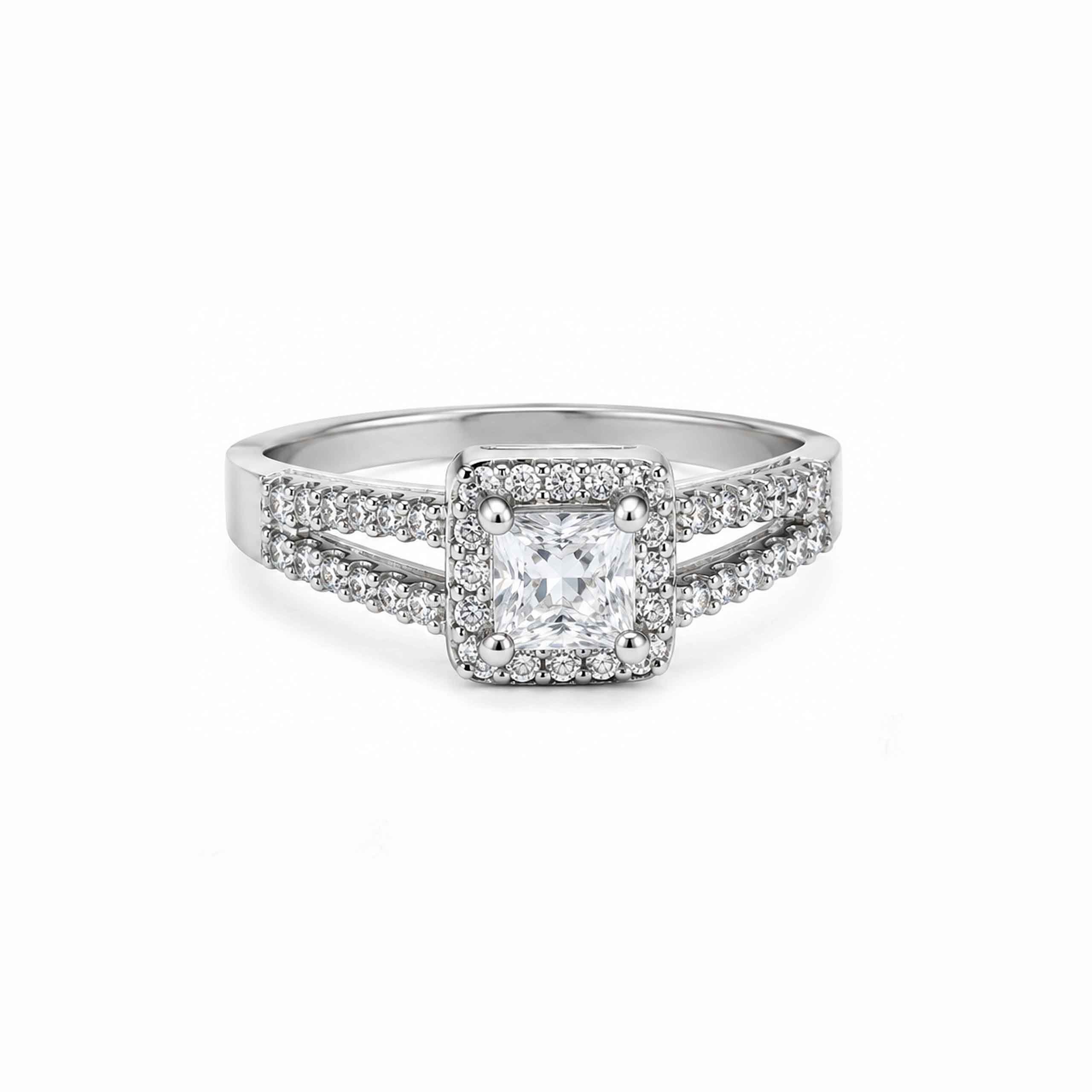 Vintage Halo Silver Ring