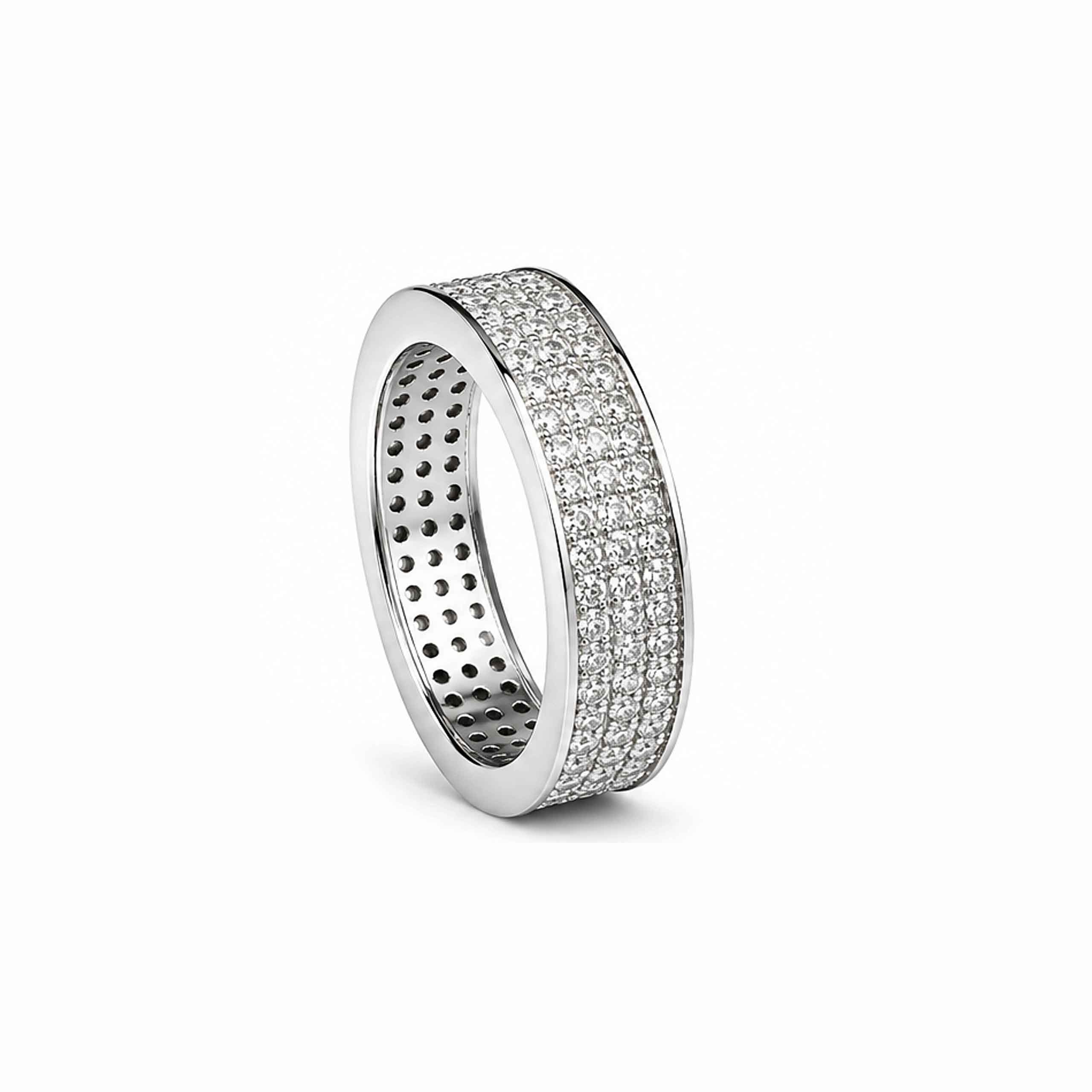 Classic Pavé Silver Band
