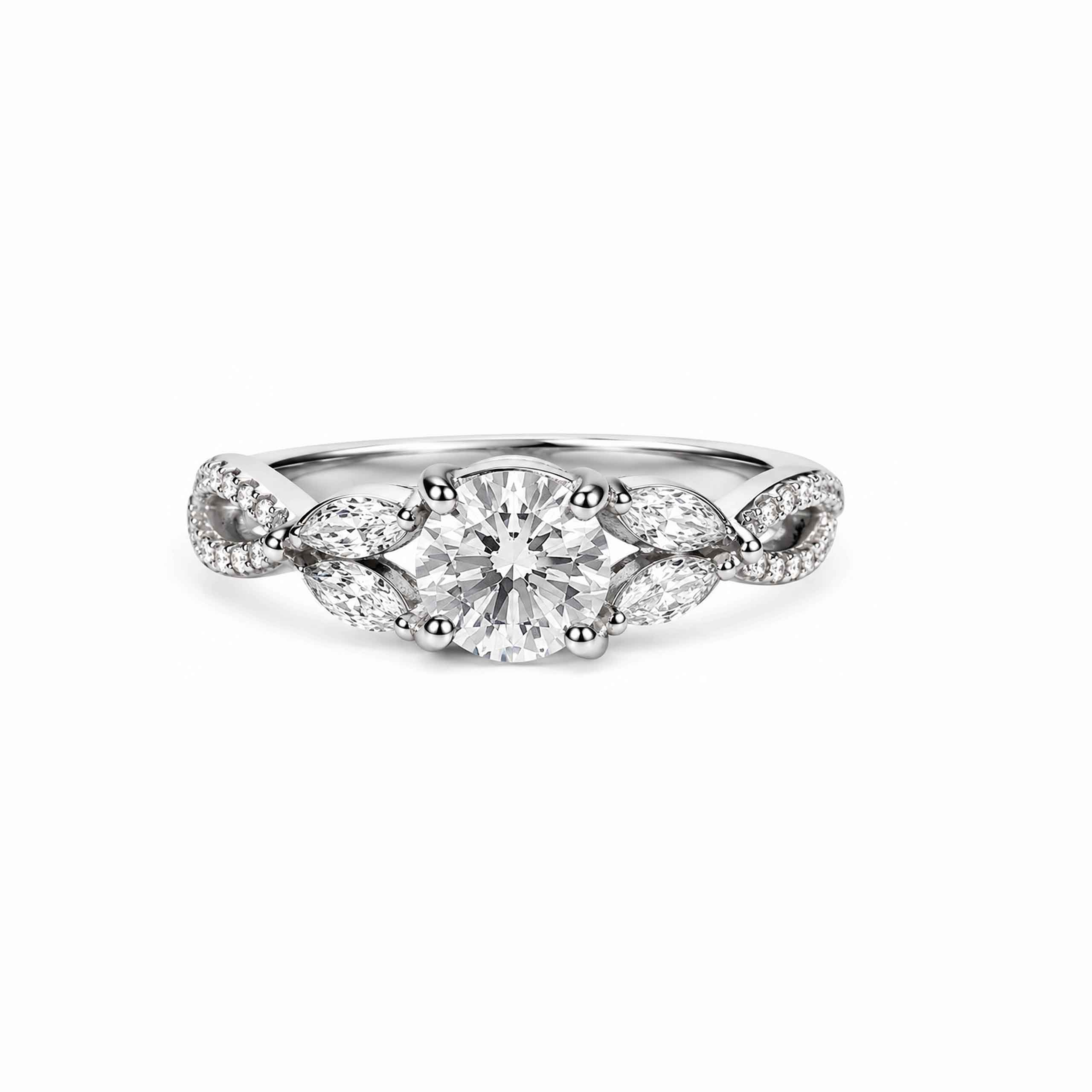 Twinkle Solitaire Silver Ring