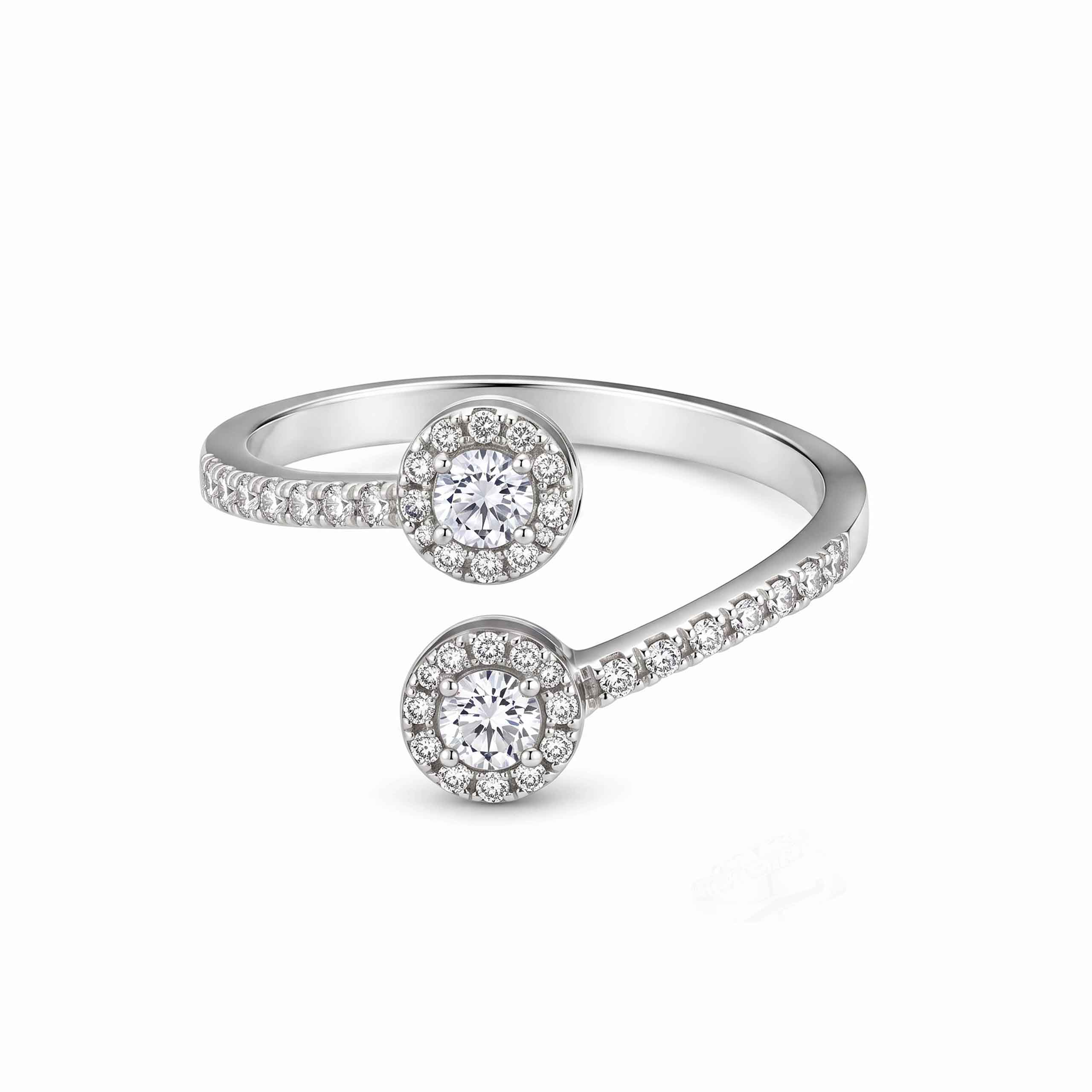Celeste Duo Silver Ring