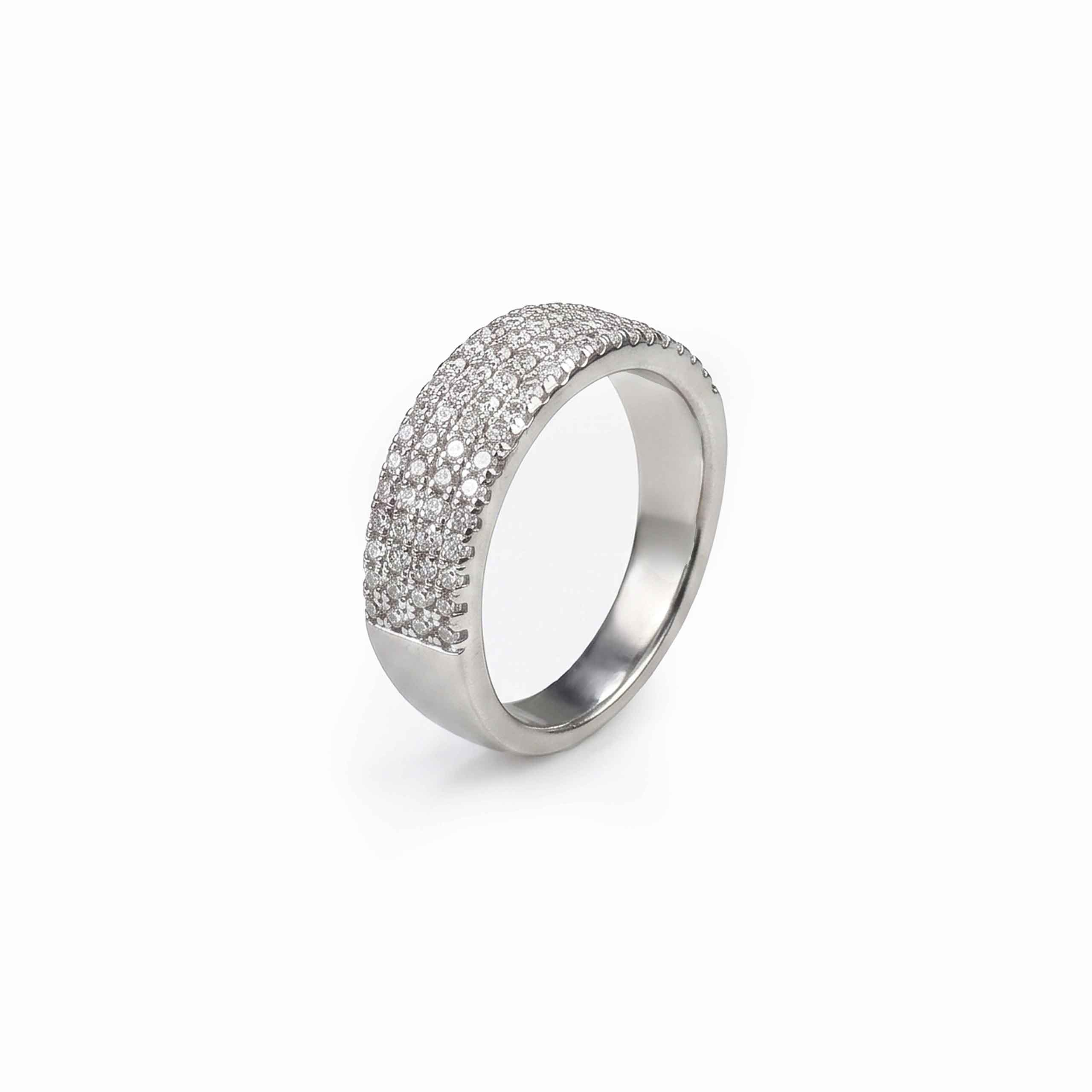 Diamond Dust Silver Band