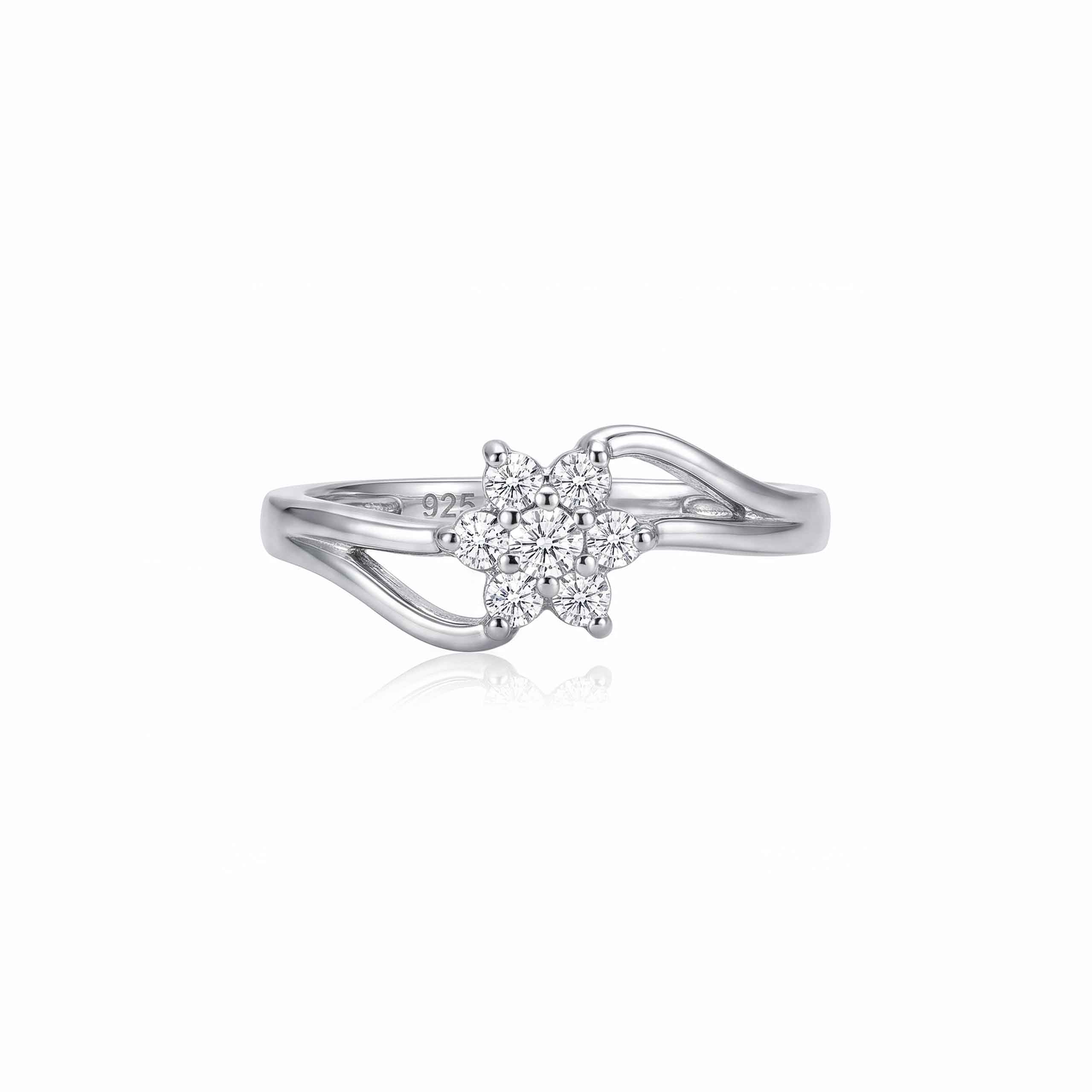 Leaf Whisper Silver Band