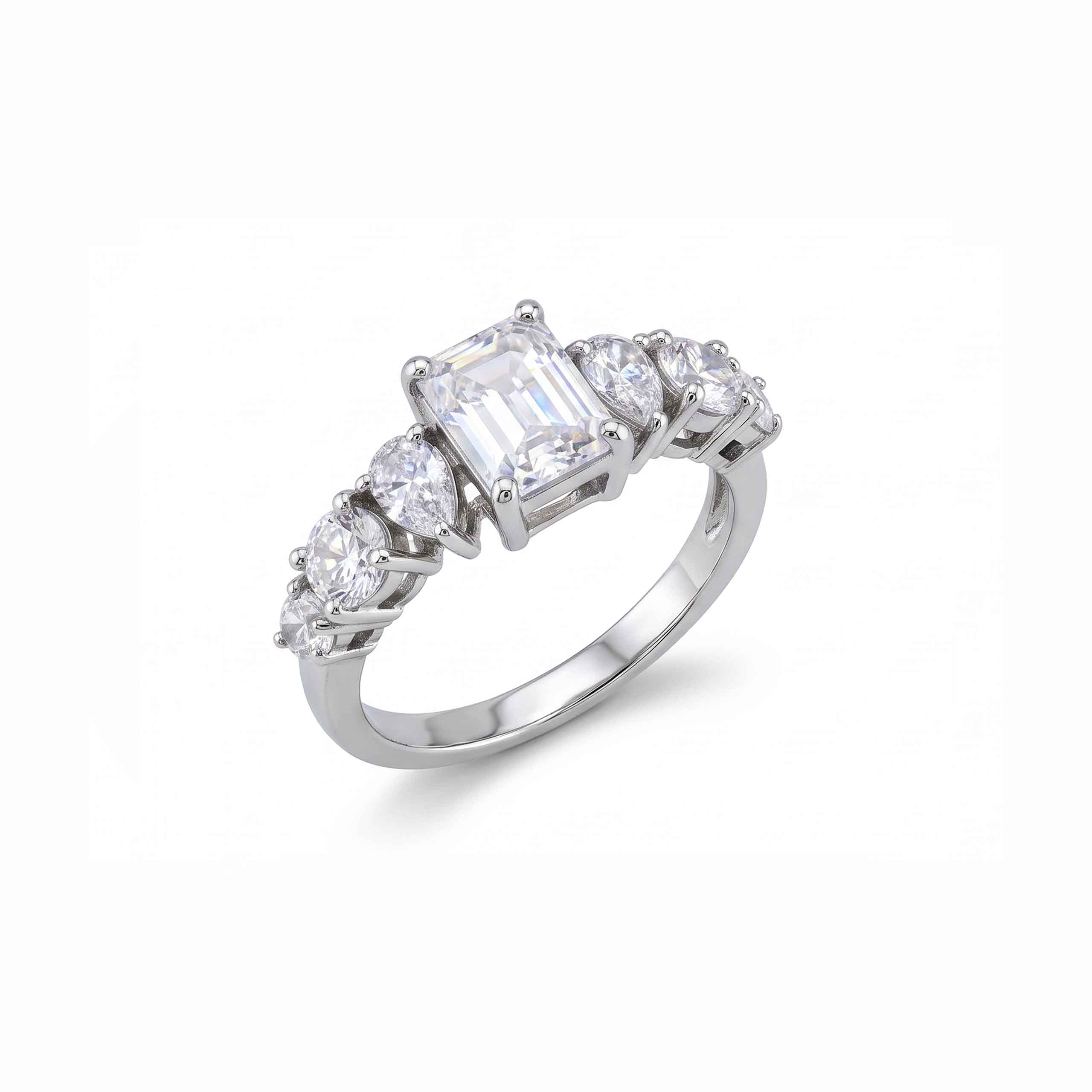 Princess Spark Silver Ring