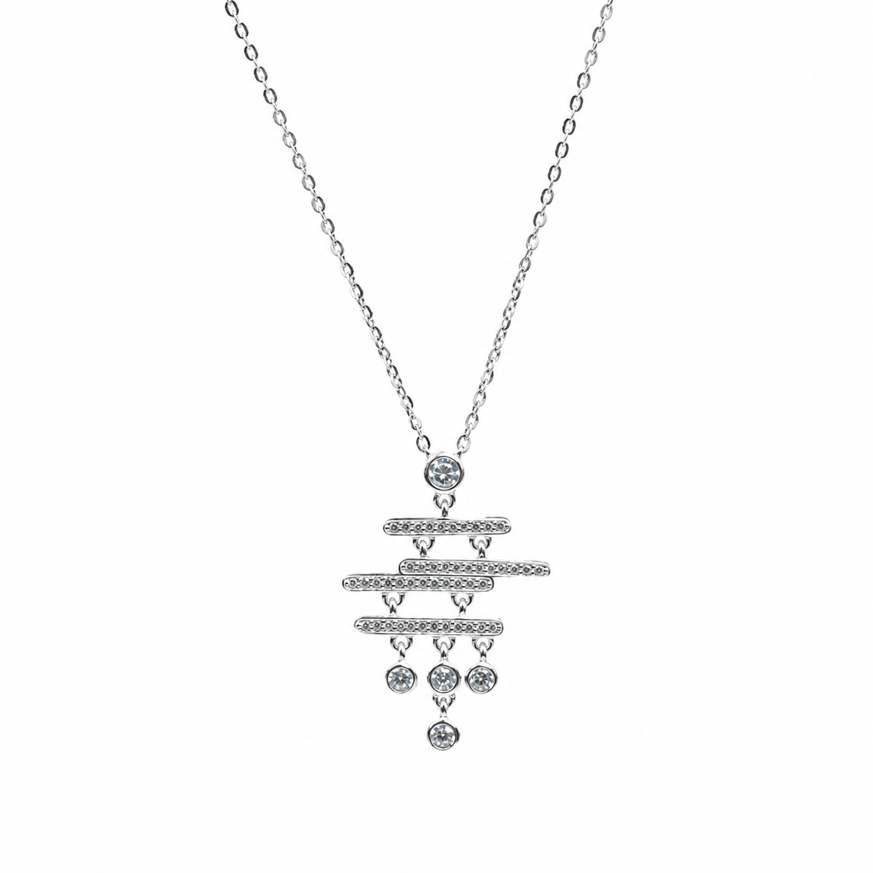 Luxe Cascade Silver Necklace