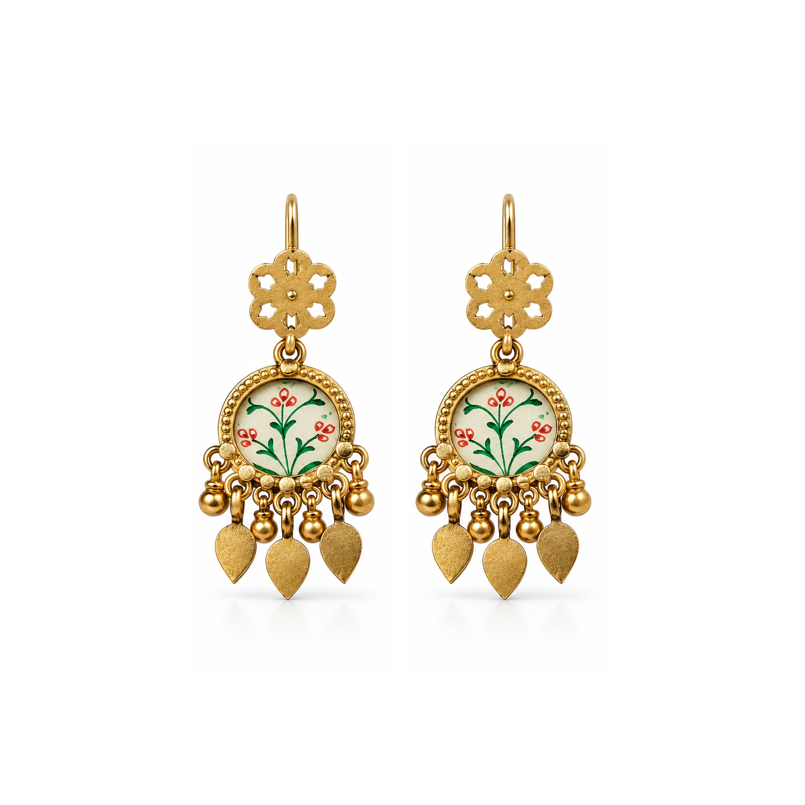 Floral Bloom Gold-Plated Earrings