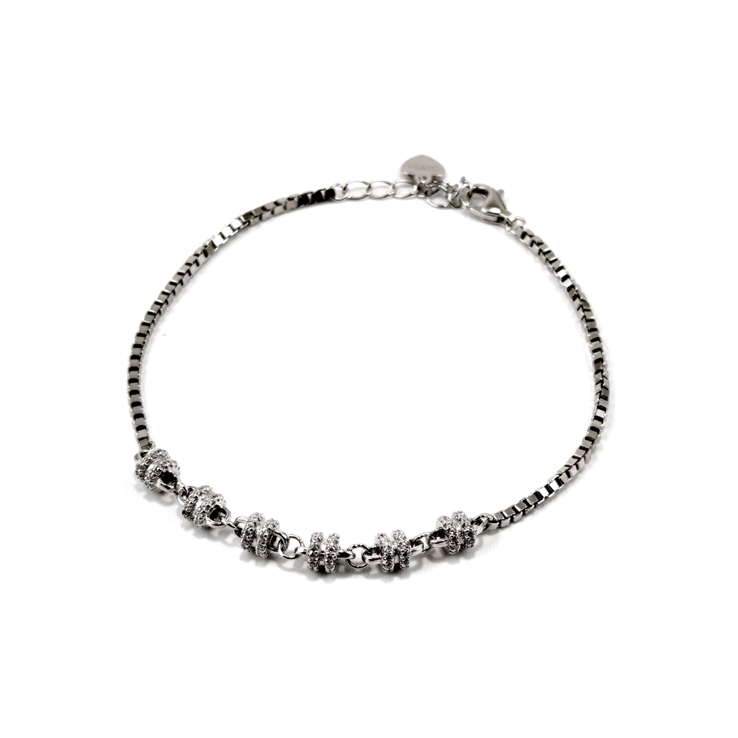 Interlocking Infinity Silver Bracelet